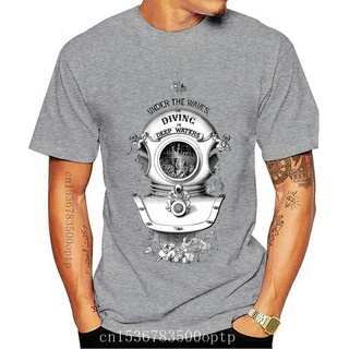 เสื้อยืดวินเทจเสื้อยืด พิมพ์ลาย Victorian Diver สไตล์คลาสสิก ไม่ซ้ําใคร สําหรับผู้ชายVictoriana กล้ามดําน้ํา สไตล์วินเทจ