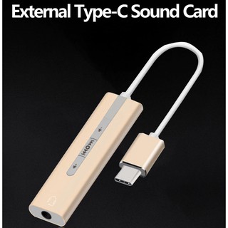 2.1 2 ใน 1 ภายนอกประเภท C Usb Sound Card สำหรับอุปกรณ์ USB C 3.5 มิลลิเมตรแจ็คหูฟังอะแดปเตอร์ไมโครโฟนสำหรับโทรศัพท์มือถื