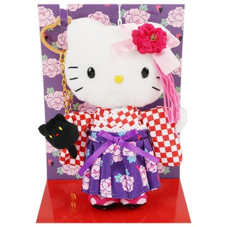 พวงกุญแจตุ๊กตา Hello Kitty Modern Kimono (Limited) แบบห่วงทองยาว ขนาด 10 x 6 x 15.5 ซม.