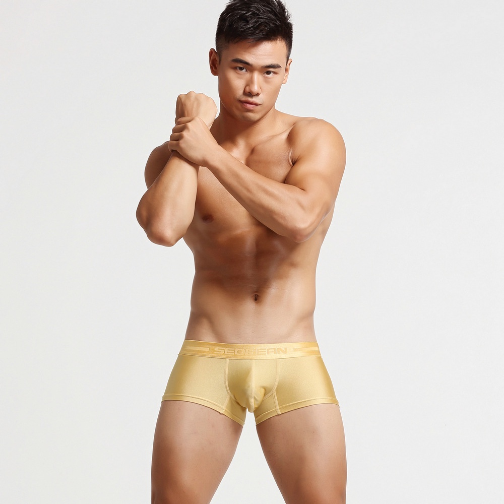 SEOBEAN | Gold Silver Boxer บ๊อกเซอร์ชาย กางเกงในชาย เกงในชายสีทอง เกงในสีเงิน เกงในกีฬา เกงในขอบทอง เกงในขอบเงิน