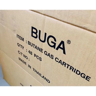 [48 กระป๋อง] BUGA FLAME น้ำหนักรวมกระป๋อง 355 กรัม ฝาแดง แก๊สกระป๋อง แก๊สเตาปิคนิค รบกวนส่ง 1 ชิ้น/ออเดอร์