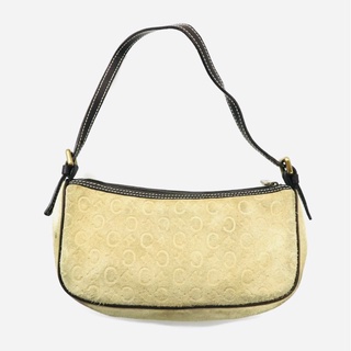 Celine pouch bag suede beige macadam vintage