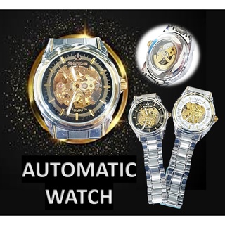 (ของแท้) Shifeng Automatic watch กันน้ำ นาฬิกาข้อมือ สายเหล็ก ระบบออโตเมติก โชว์กลไก นาฬิกาข้อมือสำหรับผุ้ชาย RC911