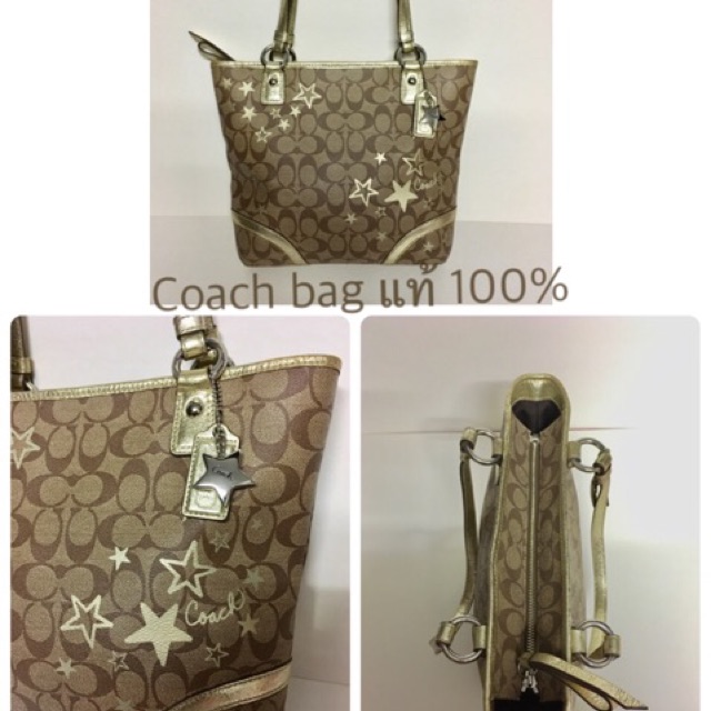 Sold out 👜 กระเป๋า Coach แท้ 💯% Gold Star Tote ⭐️✨