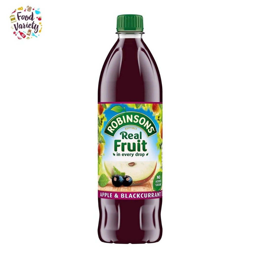 Robinsons Real Fruit - Apple and Blackcurrant 1L Robinsons ผลไม้แท้ - แอปเปิล and แบล็คเคอแรนท์ 1L