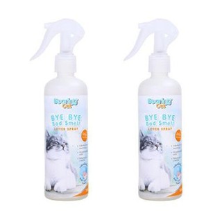 Bearing Cat Bye Bye Bad Smell Spray Baby Powder Scented [250ml x2] สเปรย์หอมดับกลิ่นสาป แมว สุนัข กลิ่นแป้งเด็ก