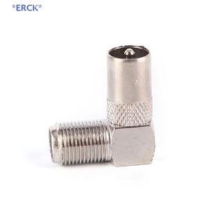 Erck&gt; ใหม่ ซ็อกเก็ตเชื่อมต่อสายเคเบิลทีวี RF Coaxial F 90 องศา 1 ชิ้น