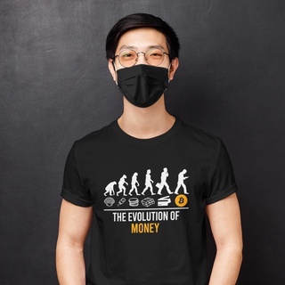 [S-5XL] พร้อมส่งจากไทย✈️ เสื้อยืดคริปโต เสื้อยืดบิทคอยน์ ลาย The Evolution of Money