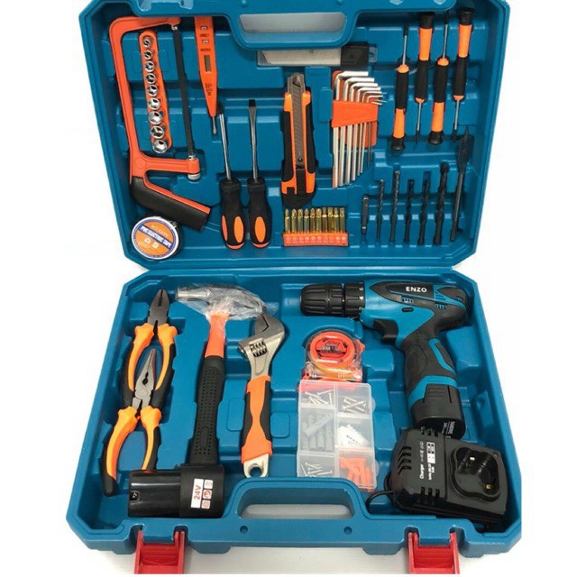 สว่านไฟฟ้าไร้สาย ชุดกระเป๋าENZO 24 V สว่านแบต  สว่านไฟฟ้า