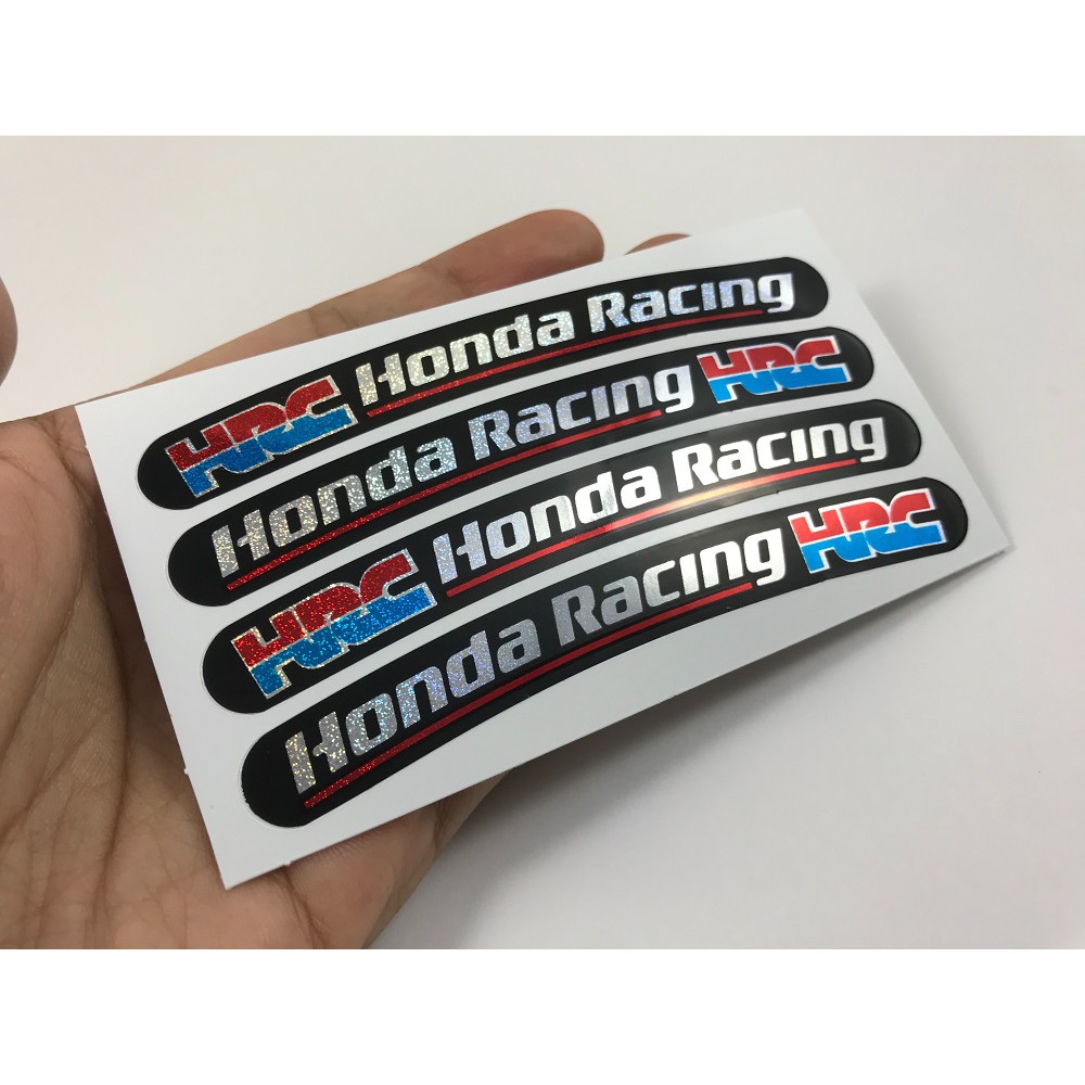 8ชิ้น สติ๊กเกอร์ติดขอบล้อมอเตอร์ไซค์ HRC Honda Racing งานฟอยล์ พรีเมี่ยม สะท้อนแสง สติกเกอร์ แต่งวงล้อ ติดล้อแม็ก แต่งรถ - รูปที่ 2