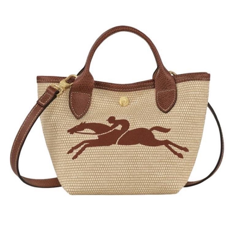 แท้💯%👜 New Arrival 2022 Longchamp Le Pliage Paris-St Tropez Handtasche สีน้ำตาล