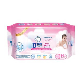 D-Nee Pure Baby Wipe ผ้าเช็ดทำความสะอาดผิว ดีนี่ เพียว เบบี้ไวพ์นอริชชิ่ง แอนด์