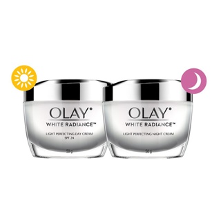 [ขายดี] OLAY โอเลย์ Luminous สูตรผิวใส เดย์ครีม 50g +ไนท์ครีม 50g | Day Cream 50g + Night Cream 50g