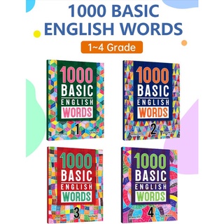 Level 1-4 1000 Basic English words learning book Workbook  ศัพท์ภาษาอังกฤษ แบบฝึกหัดภาษาอังกฤษ สมุดเรียน หนังสือ