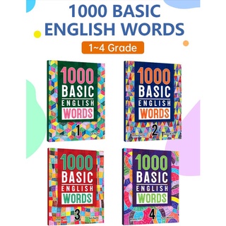 Level 1-4 1000 Basic English words learning book Workbook  ศัพท์ภาษาอังกฤษ แบบฝึกหัดภาษาอังกฤษ สมุดเรียน หนังสือ