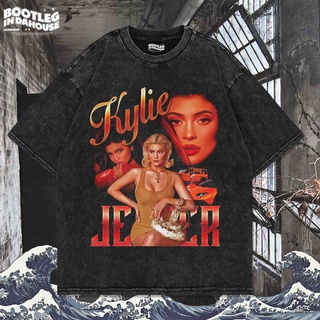 เสื้อยืดผ้าฝ้าย เสื้อยืด พิมพ์ลาย Kylie JENNER OVERSIZE WASHING VINTAGE | เสื้อยืด โอเวอร์ไซส์ | เสื้อยืด ขนาดใหญ่ | เสื