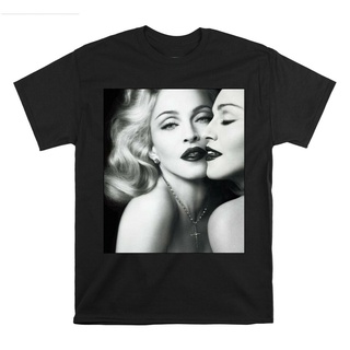 tshirtเสื้อยืดคอกลมฤดูร้อนเสื้อยืด พิมพ์ลาย Madonna Truth Or Dare Concert แฟชั่นสําหรับผู้ชาย และผู้หญิงSto4XL