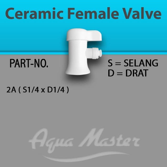 RO CONNECTOR - CERAMIC FEMALE VALVE เกลียวใน 1/4 2A