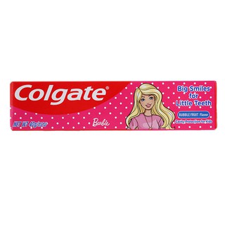 Colgate คอลเกต บาร์บี้ ยาสีฟัน ฟลูออไรด์ ป้องกันฟันผุ รสบับเบิ้ลฟรุต สำหรับเด็ก 40กรัม (8850006930977)