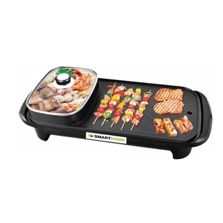 SMARTHOME BBQ &amp; HOTPOT 2in1 เตาปิ้งย่างอเนกประสงค์พร้อมหม้อสุกี้ ปรับอุณหภูมิได้ตามต้องการ Model SM-EG1503