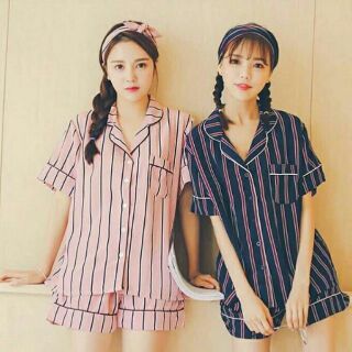 Korean stripe pajamas set