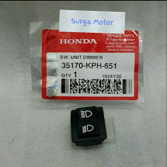 สวิตช์หรี่ไฟสําหรับไฟสูง revo vario blade supra ฯลฯ HONDA AMM 35170-KPH-651