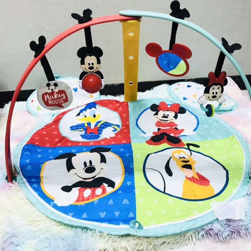 🧸เพลยิม เพลแมท ลาย มิกกี้เม้าส์ จาก Bright Starts Disney Baby Mickey Mouse Easy Store Activity Gym and Playmat