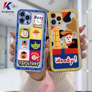 แฟชั่น ใสเคส Compatible For IPhone 12 11 13 PRO MAX 6 7 6S 8 Plus X XR XS MAX 11 12 13 mini Se 2020 6SPlus 7Plus 6Plus 8Plus XSMAX กันกระแทก ลาย Toy Story เคสโทรศัพท์มือถือแบบนิ่ม