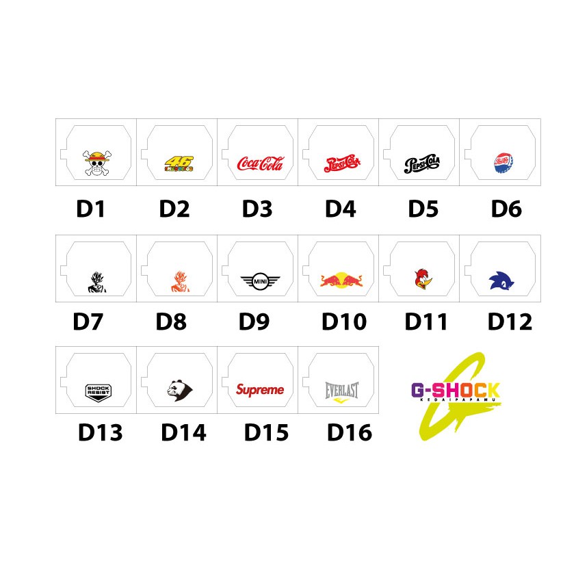 BACKLIGHT CUSTOM DW6900 / DW002 / DW 6600 DESIGN D