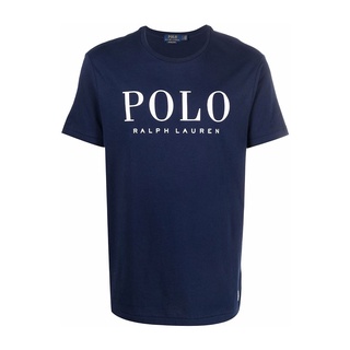 เสื้อโปโลแขนสั้น พิมพ์ลายโลโก้ Ralph Lauren สีน้ําเงินเข้ม