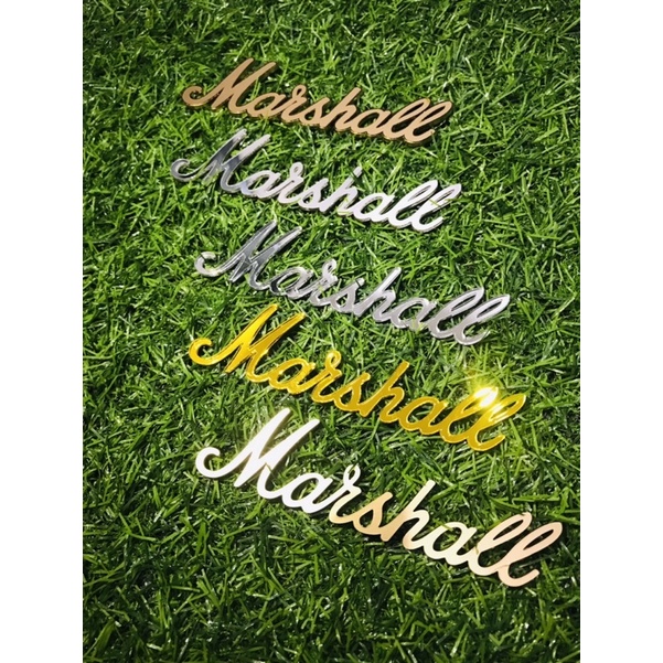 โลโก้มาแชล โลโก้ marshall (งานเนียน งานเหมือนแท้) ติดตู้ลำโพงบลูทูธ DIY ตู้แอมป์กีตาร์