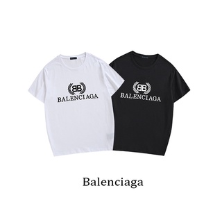 [S-5XL]Balenc&amp;ga เสื้อยืดแขนสั้น ผ้าฝ้าย พิมพ์ลายข้าวสาลี พลัสไซซ์ สําหรับผู้ชาย และผู้หญิง