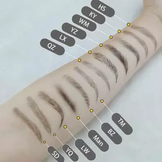 สติกเกอร์สักคิ้ว มหัศจรรย์ 6d สีน้ำตาล สีดํา กันน้้ำ ติดทนนาน