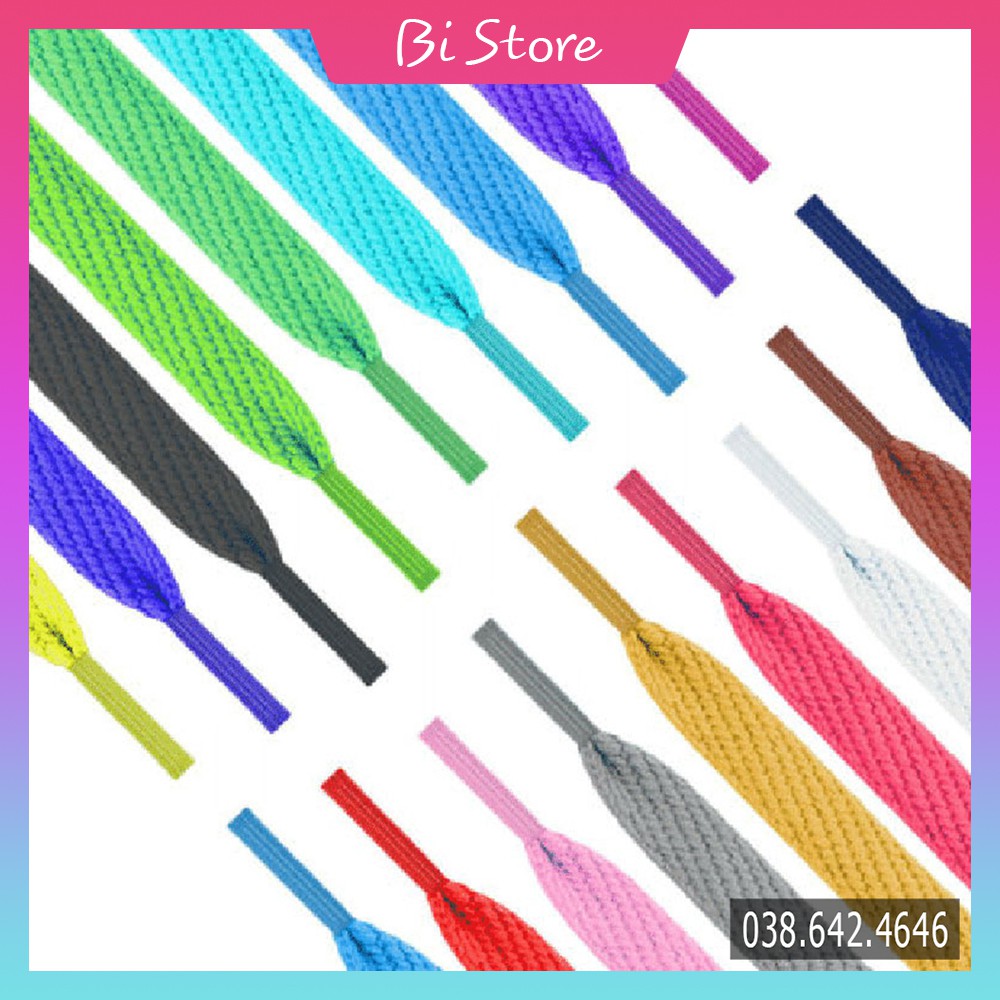 [จานสี 29 สี - 140 ซม.] เชือกรองเท้าแบนยาว 1 ม.4 สําหรับรองเท้ากีฬาผู้ชายและผู้หญิง / รองเท้าผ้าใบ A
