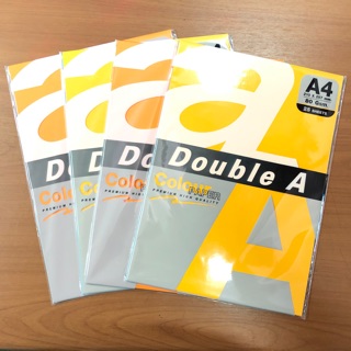 กระดาษสี A4 Double A 80g คละสี 25 แผ่น