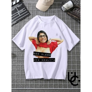 ผ้าฝ้ายแท้เสื้อยืดผ้าฝ้าย พิมพ์ลายการ์ตูนอนิเมะ Mia Khalifa series สไตล์วินเทจย้อนยุค 30scar โอเวอร์ไซซ์ สําหรับผู้ชาย แ