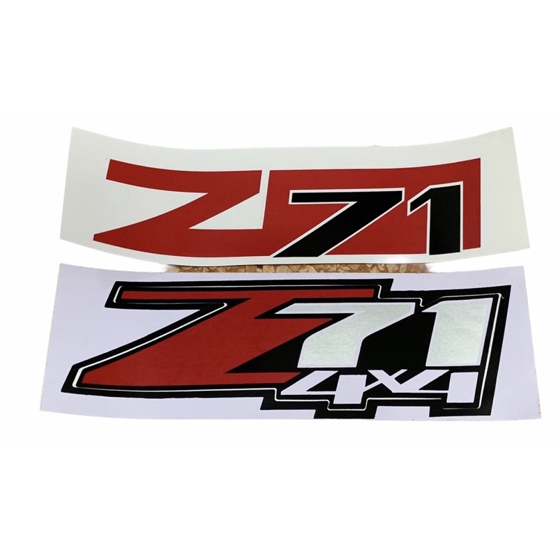 สติ๊กเกอร์ Z 71  Z71 Z 71 4X4 Vinly Red Silver Sticker Decal Chevrolet Colorado UTE  เชฟโลเลต โคโรลา