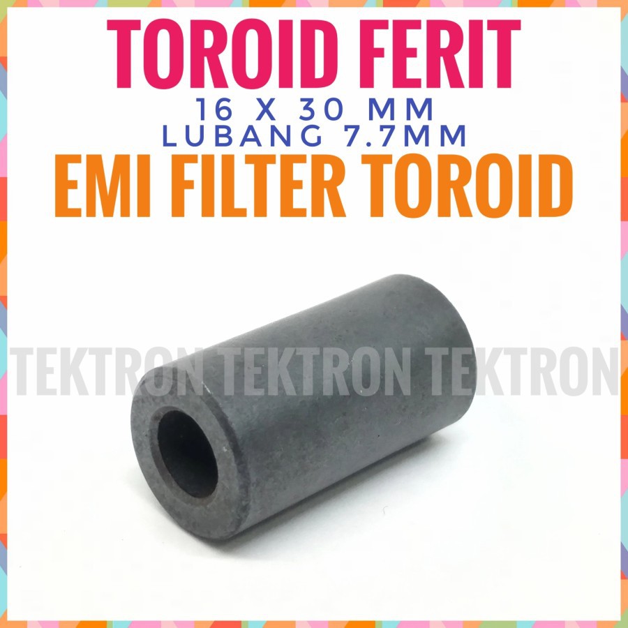 Toroid Ferrite 16x30 มม.รู 7.7 มม.แหวน Ferrite Tube EMI กรอง ฯลฯ