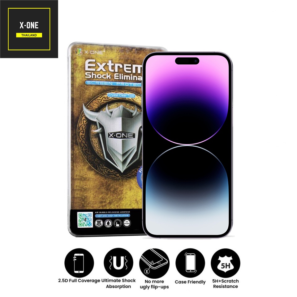 XONE ฟิล์มป้องกันจอแตก ฟิล์มสำหรับiPhone ทุกรุ่น Extreme Full Gen3 ฟิล์มใสเต็มจอ