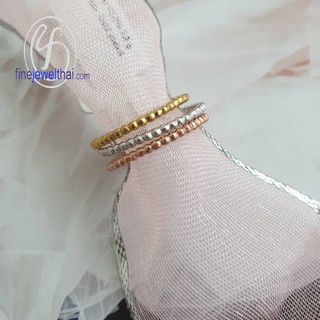 Finejewelthai แหวนทองคำขาว-แหวนทอง-แหวนพิ้งค์โกลด์-แหวนแต่งงาน/ White Gold-Gold-Pink Gold-Ring-R123700(ราคาต่อ 1 วง)