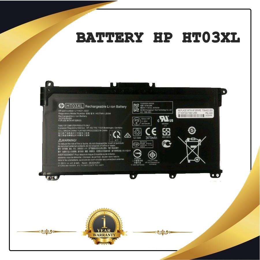 BATTERY NOTEBOOK HP HT03XL แท้ สำหรับ HP Pavilion HP 15S-GU 15-DB 15-DA 14-CE 15-CS 250 255 / แบตเตอรี่โน๊ตบุ๊คเอชพี