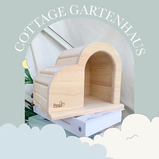 Pega [เปก้า] บ้านหลบ Cottage Gartenhaus ของเล่น สำหรับ เม่นแคระ ชินชิล่า ชูก้าไกลเดอร์ และหนูแกสบี้