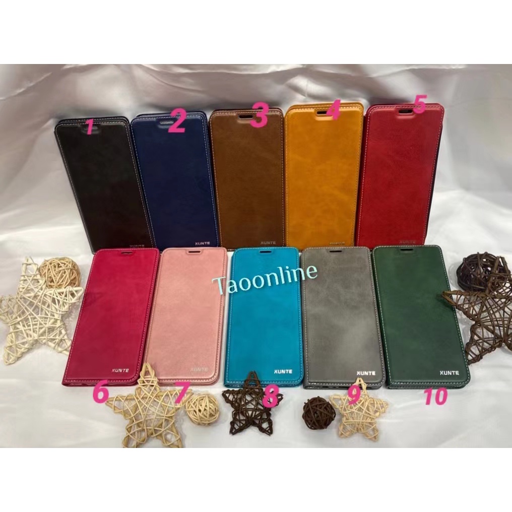 เคสฝาพับ XUNTE(3)samsung A02S sansung A42 samsungA12  A12 OppoA15 realme7 ฝาผับเก็บนามบัตรได้ สี่ตามภาพค่ะ