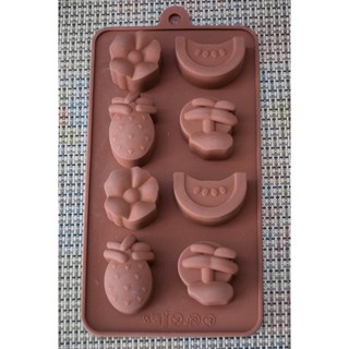 Silicone Mold แม่พิมพ์ซิลิโคน พิมพ์วุ้น พิมพ์น้ำแข็ง ลาย ผลไม้ บนเกาะ สับปะรด แตงโม ดอกไม้ พิมพ์เค้ก ชอคโกแลต