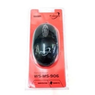 เม้าส์ USB Primaxx รุ่น WS-MS-906 สีดำ ขนาดกระทัดรัด เหมาะมือ.