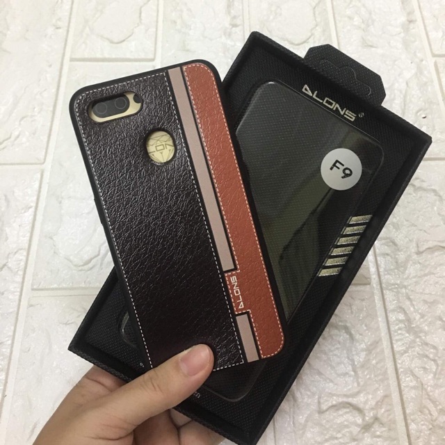 เคสหนังแท้ Lons สําหรับ oppo F9