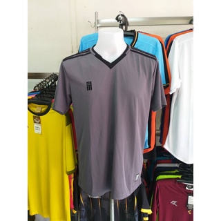 SALE เสื้อกีฬาคอวี เสื้อฟุตบอลคอวี Threeline TL-319  football Jersey Three Line TL-319 สีเทา2XL