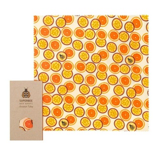 SuperBee Wax Wraps แรปห่ออาหารจากไขผึ้ง 100% รุ่นแซนวิชแรป – Sandwich Wrap - Passion Fruit Orange (50g)