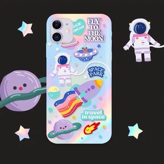 เคสนิ่ม แบบใส ลายนักบินอวกาศ สำหรับ Iphone X Xs Xs Max Xr 8 7 6 6S Plus