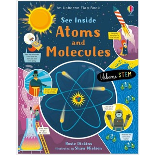 See inside Atoms and Molecules ของแท้นำเข้าจากประเทศอังกฤษ กระดาษแข็งหนาทุกหน้าเหมาะสำหรับ 6+